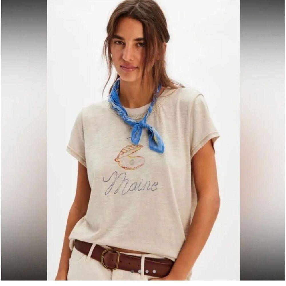 NWOT Free People We The Free Souvenir Maine Tee Size S